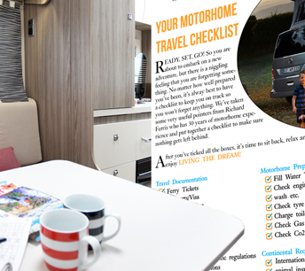 Motorhome Packing Checklist when travelling to the Continent