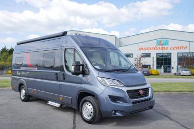 Burstner City Car C640|City Car C640 front|Pilot swivel seats|Side entrance step|C640 dining area|C640 kitchen|Rear bed|Washroom with shower|Soft close kitchen drawers|C640 rear bed|City Car C640 storage|