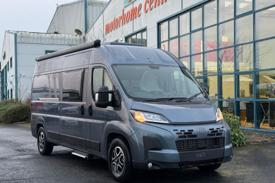 Carado Campervan|Carado Campervan for Sale|Carado CV602 Rear Doors|Carado CV602 Storage|CV602 Campervan Lounge|Carado Campervan Swivel Seats|Carado Campervan inside|CV602 Campervan Kitchen|Carado Campervan fixed bed|Carado CV602 Washroom|